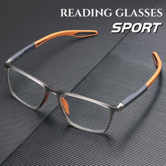 TR90 Sport Reading Glasses - Men's Anti Light Presbyopia Eyeglasses