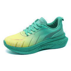 Ombre Lace Up Running Sports Shoes Thick Sole Anti slip Walking Shoes