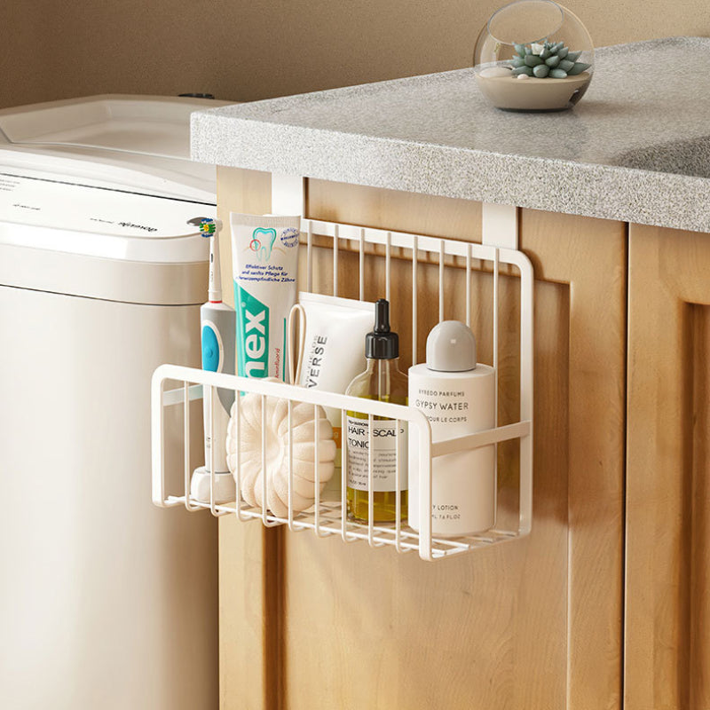 2pcs Hanging Basket Over Door Kitchen Storage Organizer Trash Can Wall Mount