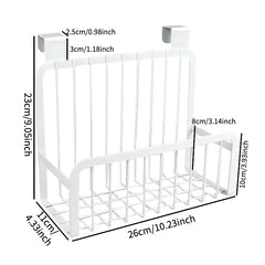 2pcs Hanging Basket Over Door Kitchen Storage Organizer Trash Can Wall Mount