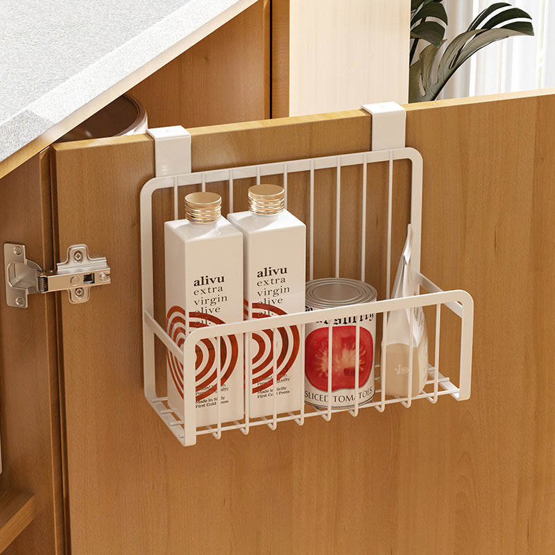 2pcs Hanging Basket Over Door Kitchen Storage Organizer Trash Can Wall Mount