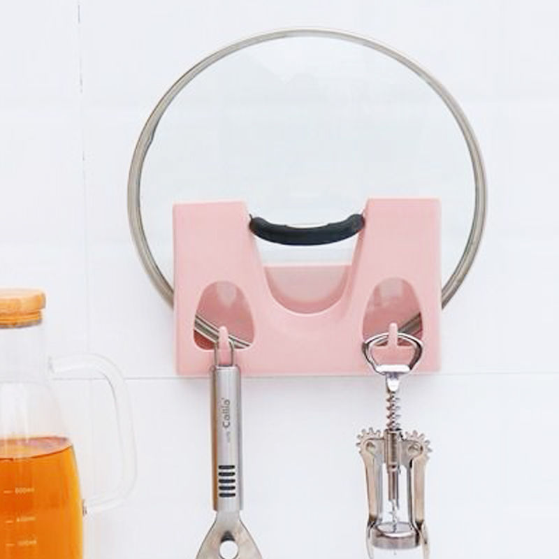 Adjustable Wall Mount Pot Lid Holder Organizer Kitchen Storage Rack