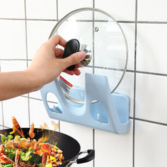 Adjustable Wall Mount Pot Lid Holder Organizer Kitchen Storage Rack