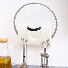 Adjustable Wall Mount Pot Lid Holder Organizer Kitchen Storage Rack