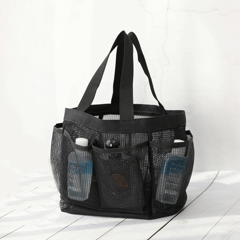 Convenient Hanging Shower Tote Bag with 9 Pockets for Toiletries and Makeup