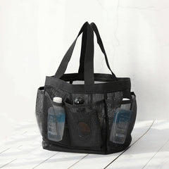 Convenient Hanging Shower Tote Bag with 9 Pockets for Toiletries and Makeup