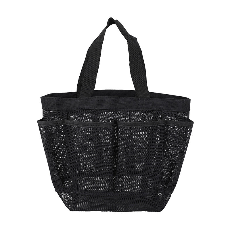 Convenient Hanging Shower Tote Bag with 9 Pockets for Toiletries and Makeup