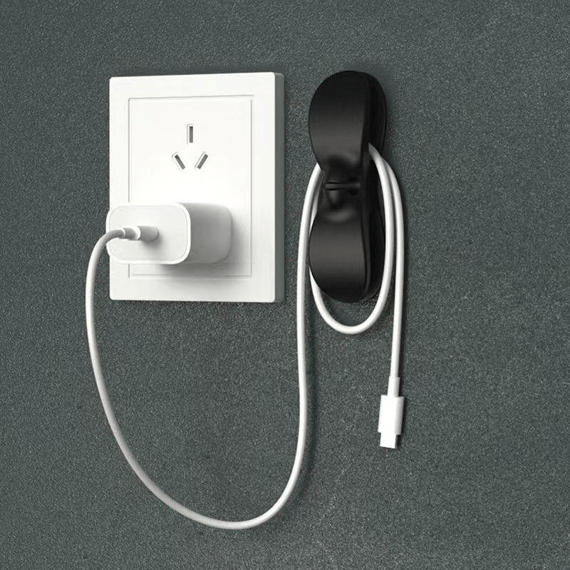 2pcs Plug Holder Self-adhesive Plug Hook Kitchen Cable Organizers