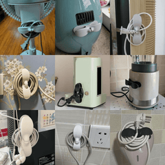 2pcs Plug Holder Self-adhesive Plug Hook Kitchen Cable Organizers