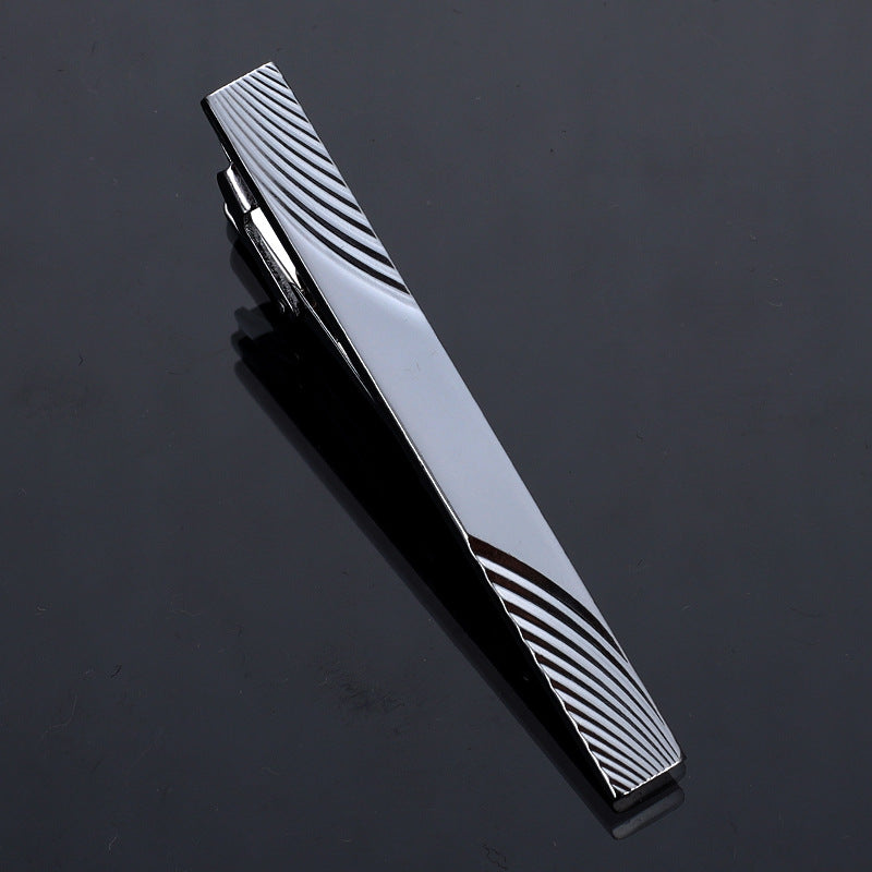 Men's Copper Tie Clip with Chain Tie Accessories