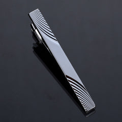 Men's Copper Tie Clip with Chain Tie Accessories