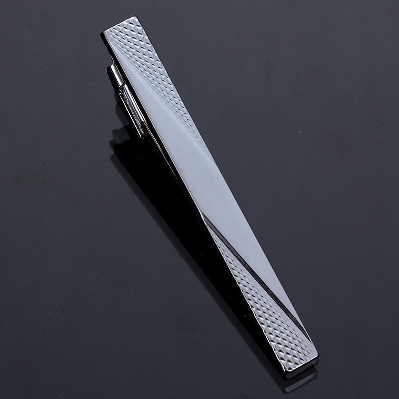 Men's Copper Tie Clip with Chain Tie Accessories