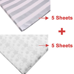 10 Sheets Golden Silvery Wrapping Paper 20x26inch