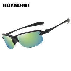 RoyalHot Polarized Half Frame Sports Sunglasses Vintage Mixed Sun Glasses