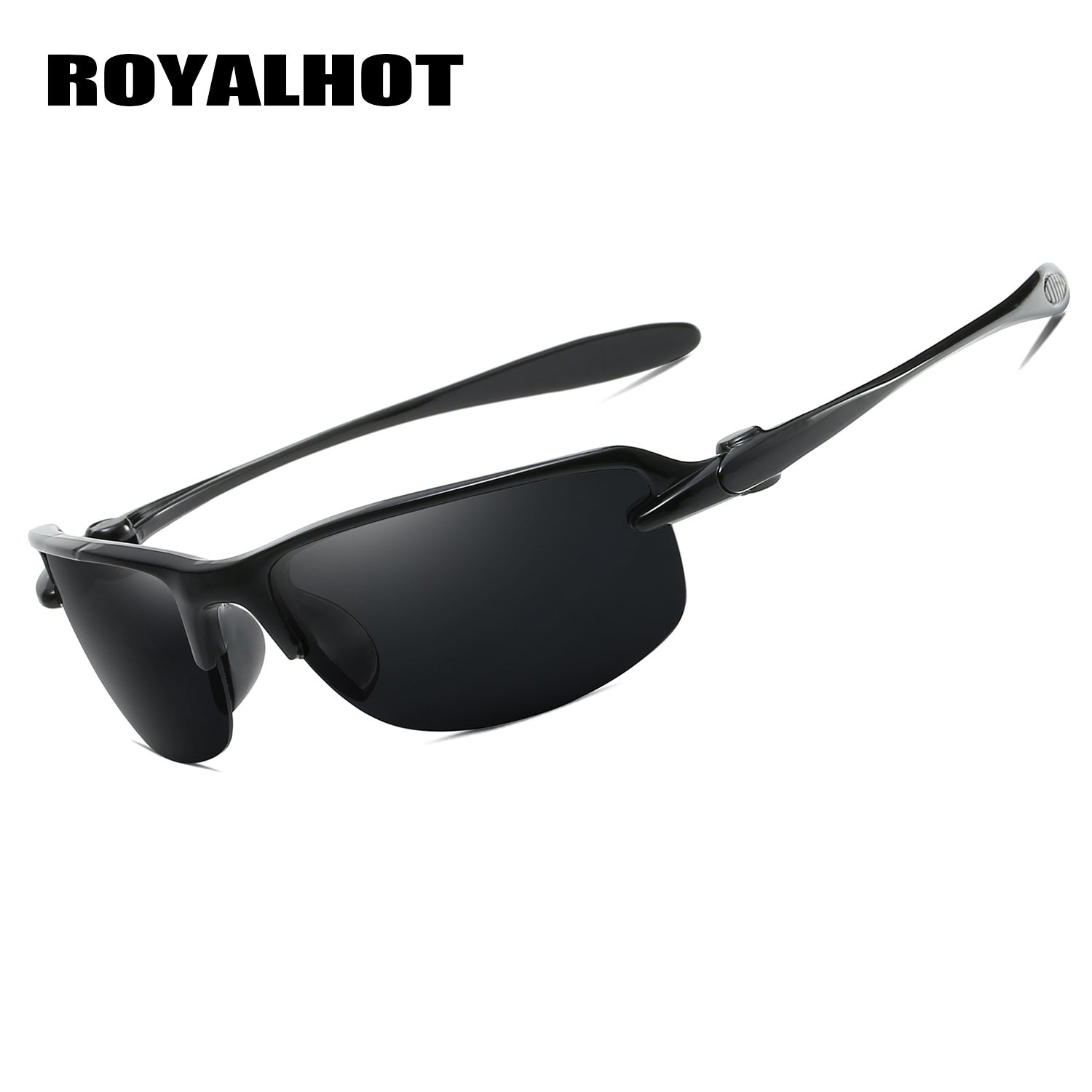 RoyalHot Polarized Half Frame Sports Sunglasses Vintage Mixed Sun Glasses