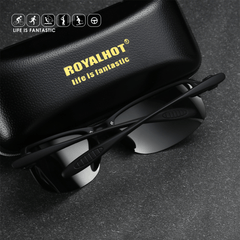 RoyalHot Polarized Half Frame Sports Sunglasses Vintage Mixed Sun Glasses