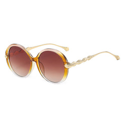 Large Oval Sunglasses Casual Gradient Charm Glasses UV400