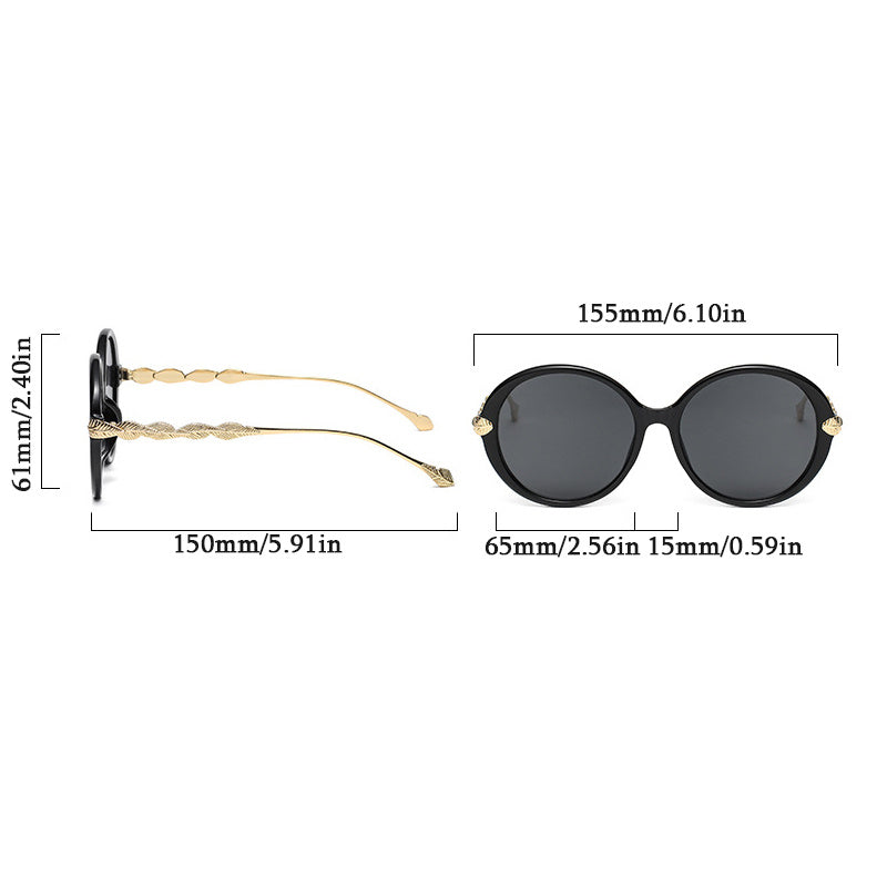 Large Oval Sunglasses Casual Gradient Charm Glasses UV400