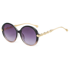 Large Oval Sunglasses Casual Gradient Charm Glasses UV400
