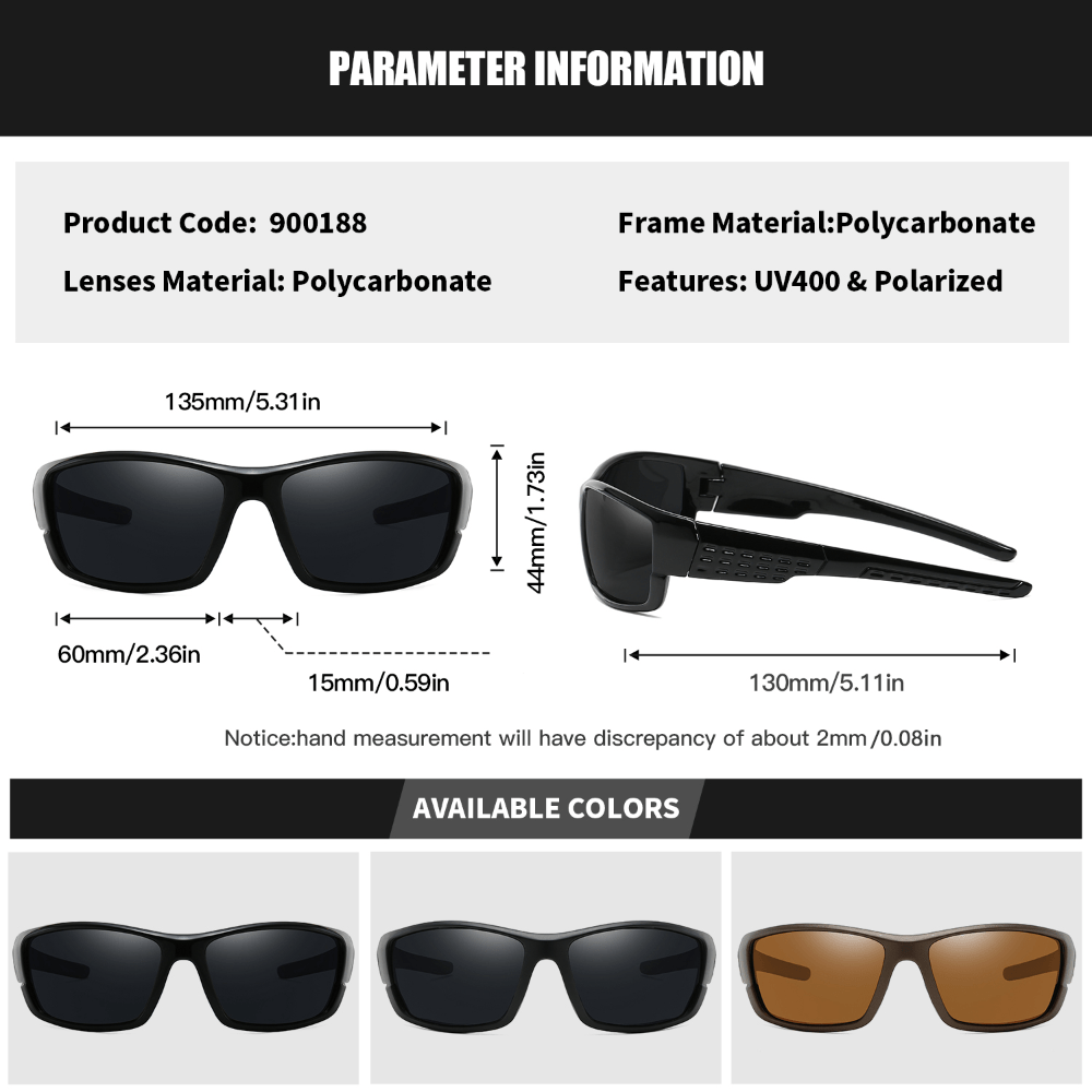 RoyalHot Polarized Sports Sunglasses Vintage Sun Glasses 900188