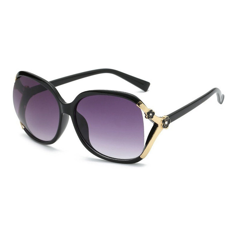 Polarized Camellia Sunglasses Gradient Hollow Glasses UV400