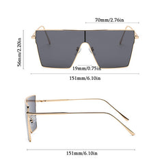 Y2K Large Gradient Metal Sunglasses UV400