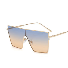 Y2K Large Gradient Metal Sunglasses UV400