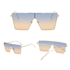 Y2K Large Gradient Metal Sunglasses UV400