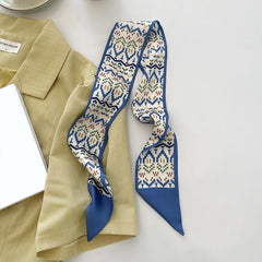 Skinny Scarf Long Ribbon Neck Tie Silk Twilly Scarf