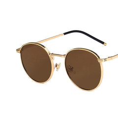 Round Metal Sunglasses For Women Men UV400