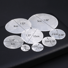 20pcs Mother Of Pearl Shell Beads Matte Transparent Round Coin for DIY Jewelry
