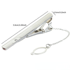 Zircon Inlaid Men's Tie Clip, Shirt Pocket Clip