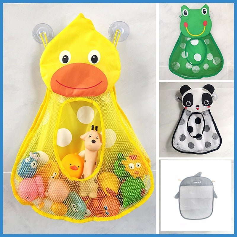 Baby Bath Toys Duck Frog Mesh Net Toy Storage Bag