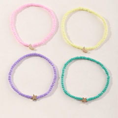 Girls Star And Moon Beads Bracelet Jewelry Gift