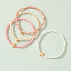 Girls Star And Moon Beads Bracelet Jewelry Gift