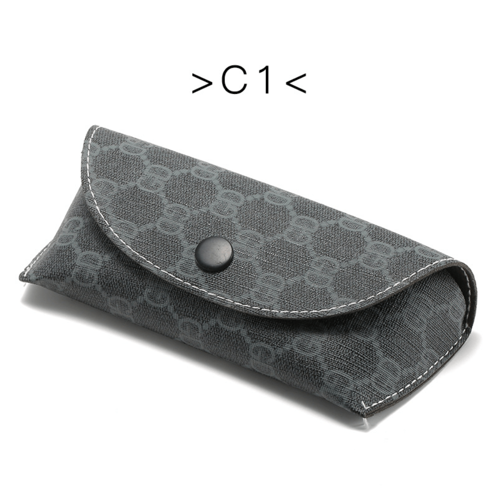 Glitter Glasses Bag Crocodile Embossed Glasses Case PU Leather Sunglasses Holder