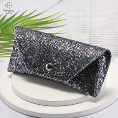 Glitter Glasses Bag Crocodile Embossed Glasses Case PU Leather Sunglasses Holder