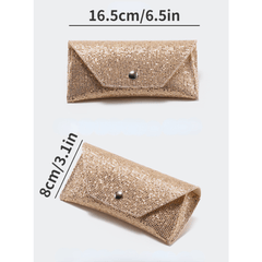 Glitter Glasses Bag Crocodile Embossed Glasses Case PU Leather Sunglasses Holder