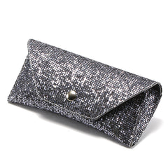 Glitter Glasses Bag Crocodile Embossed Glasses Case PU Leather Sunglasses Holder