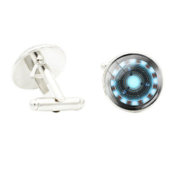 Iron Heart Of Eternity Photo Glass Cufflinks - Men's Suit Shirt Jewelry