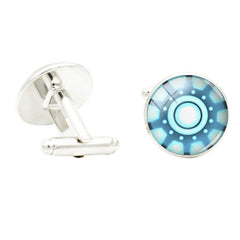 Iron Heart Of Eternity Photo Glass Cufflinks - Men's Suit Shirt Jewelry
