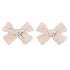 2pcs Cartoon Fabric Bow Hair Clips for Girls