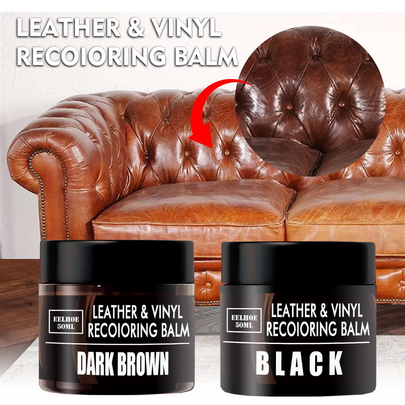Leather Repair and Maintenance Kit for Car Seats, Sofas, Clothing, Bags