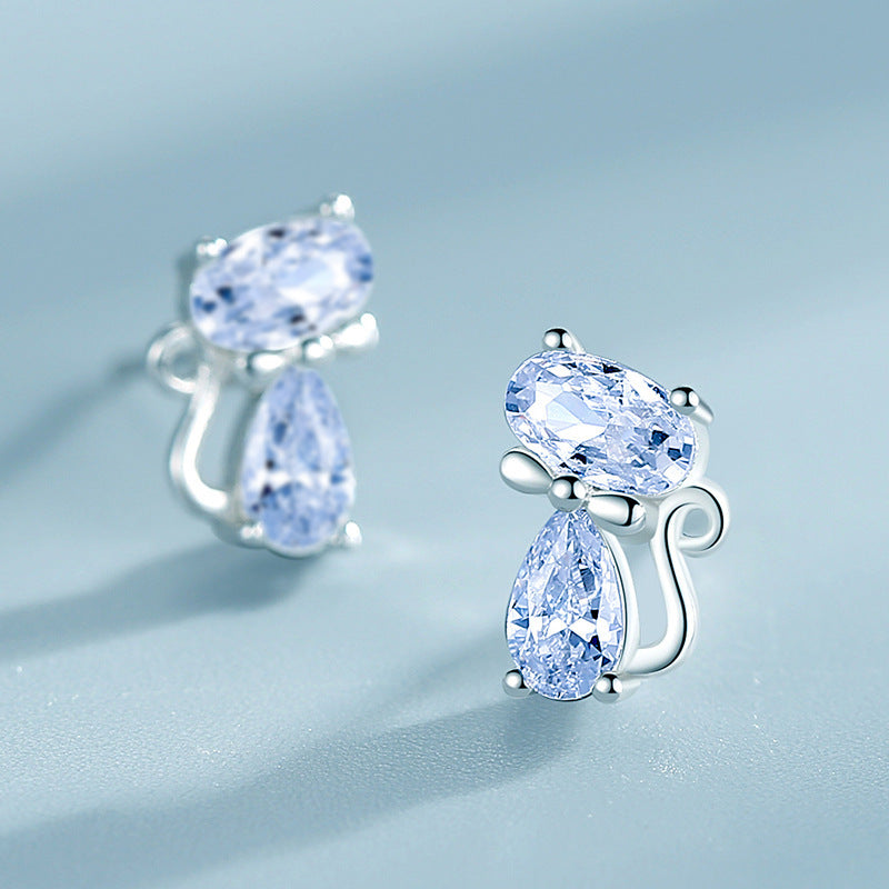 Girls Teen Charm Cat Earrings Jewelry For Party Traveling Holiday