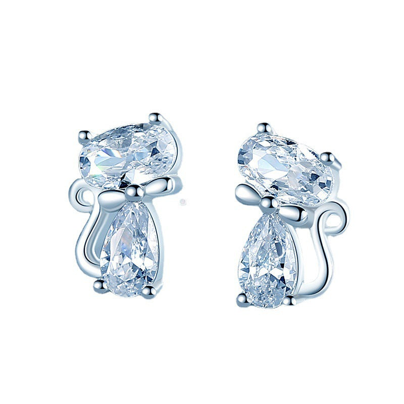 Girls Teen Charm Cat Earrings Jewelry For Party Traveling Holiday