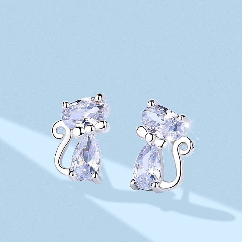 Girls Teen Charm Cat Earrings Jewelry For Party Traveling Holiday