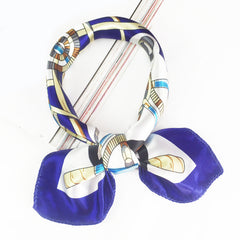 Colorful Dotted Square Scarf Satin Bandana Neckerchief Women Silk Head Wrap
