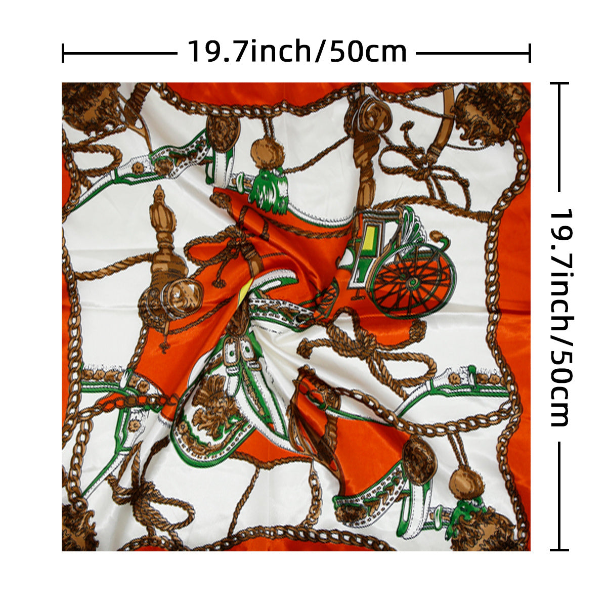 Colorful Dotted Square Scarf Satin Bandana Neckerchief Women Silk Head Wrap
