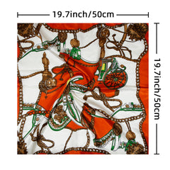 Colorful Dotted Square Scarf Satin Bandana Neckerchief Women Silk Head Wrap