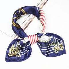 Colorful Dotted Square Scarf Satin Bandana Neckerchief Women Silk Head Wrap